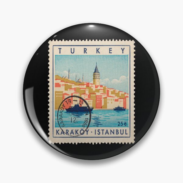 Item preview, Karaköy Istanbul Waterfront Postage Stamp Travel Sticker designed and sold by stickercuffs.