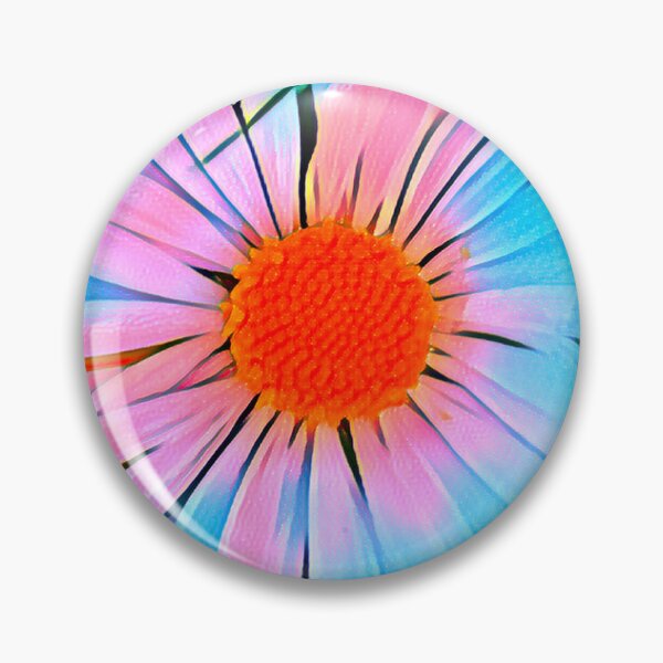 Item preview, Pastel Neon Pastel Daisy Pop Art Flower Digital Painting designed and sold by BalkanBloom.