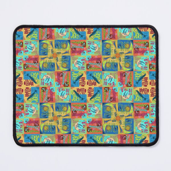 Item preview, Beach sailboat as a patchwork print, colorful designed and sold by AHkreativ_Design.