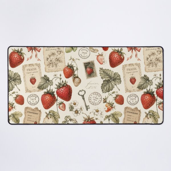 Item preview, Vintage Strawberry Botanical Pattern | Antique French Garden Aesthetic designed and sold by Aramdesing.