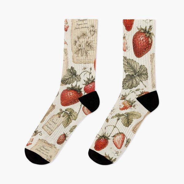 Item preview, Vintage Strawberry Botanical Pattern | Antique French Garden Aesthetic designed and sold by Aramdesing.