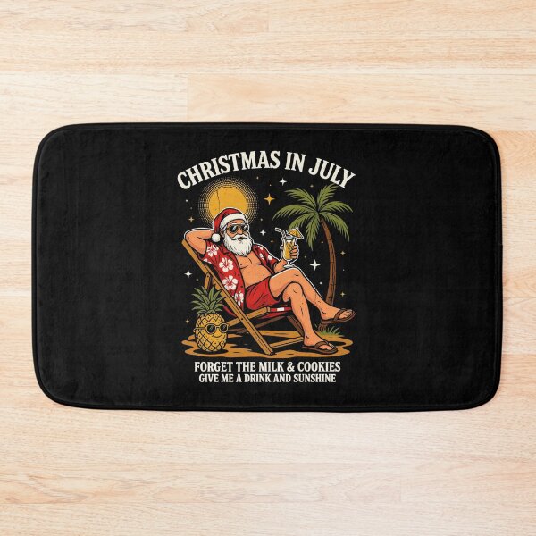 Item preview, Christmas In July – Funny Santa Beach Shirt Cute Summer Holiday Gift Forget Milk and Cookies V14 designed and sold by DarylWelsh2024.