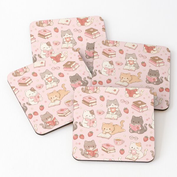 Item preview, Cozy Cat Strawberry Reading Pattern designed and sold by Soft Berry Studio.