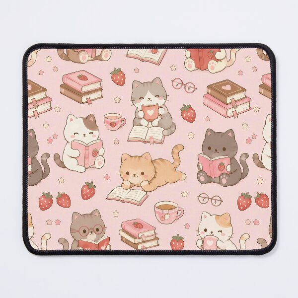 Item preview, Cozy Cat Strawberry Reading Pattern designed and sold by Soft Berry Studio.
