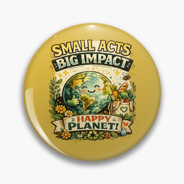 Item preview, Small Acts. Big Impact. Happy Planet. designed and sold by Stylishly Eco.