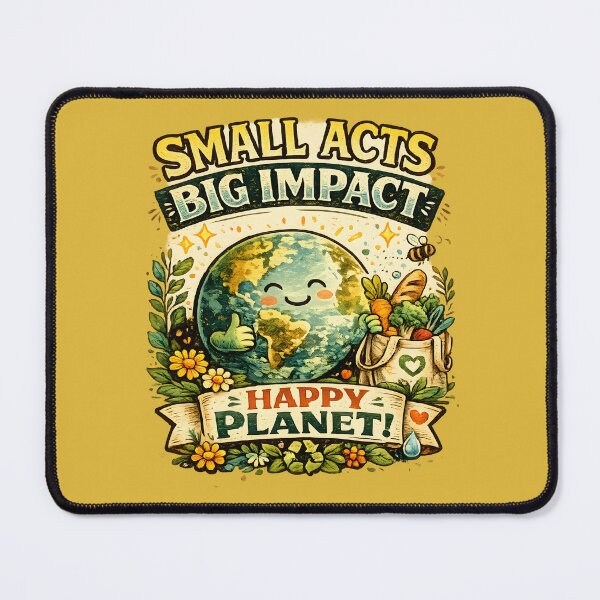 Item preview, Small Acts. Big Impact. Happy Planet. designed and sold by Stylishly Eco.