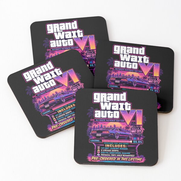 Item preview, Grand Wait Auto VI Shirt, GTA 6 Waiting Meme Tee, Funny Gamer Preorder Parody, Vice City Loading Screen Gaming Gift designed and sold by jrsyxi.