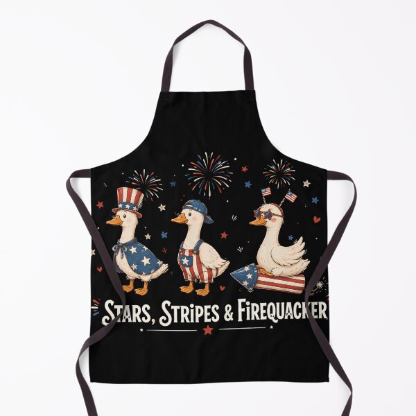 Item preview, Stars Stripes and Firequacker Funny Patriotic Duck Art  designed and sold by VGAfanatic.