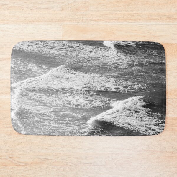 Item preview, Black And White Ocean Waves With Bubbly Surf  designed and sold by DEC02.