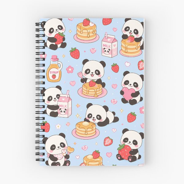 Item preview, Panda Strawberry Pancake Pattern designed and sold by Soft Berry Studio.