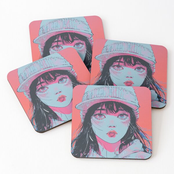 Item preview, Pastel Anime Girl in Beanie Art designed and sold by LinaDesign Store.