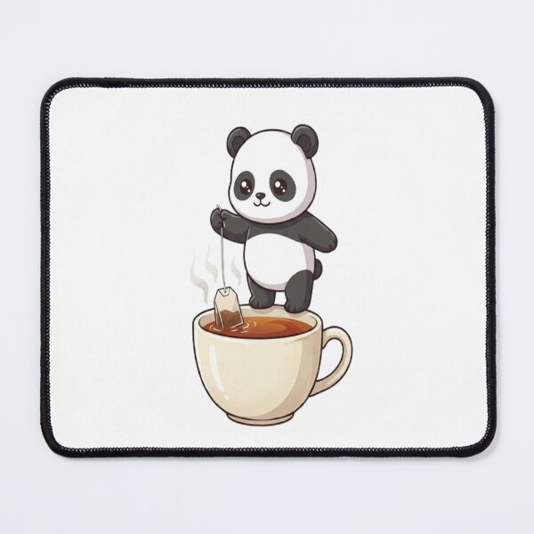 Item preview, Cute Panda Making Hot Tea designed and sold by Ella_Sketch.