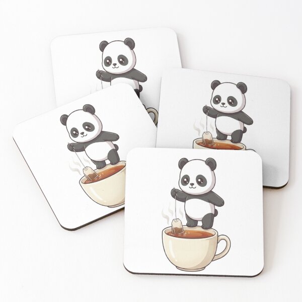 Item preview, Cute Panda Making Hot Tea designed and sold by Ella_Sketch.