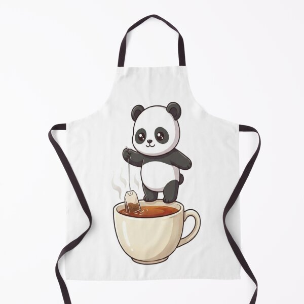 Item preview, Cute Panda Making Hot Tea designed and sold by Ella_Sketch.