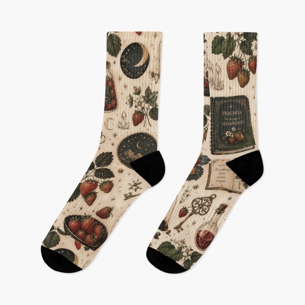 Item preview, Vintage Strawberry Botanical Pattern | Antique French Garden Aesthetic designed and sold by Aramdesing.