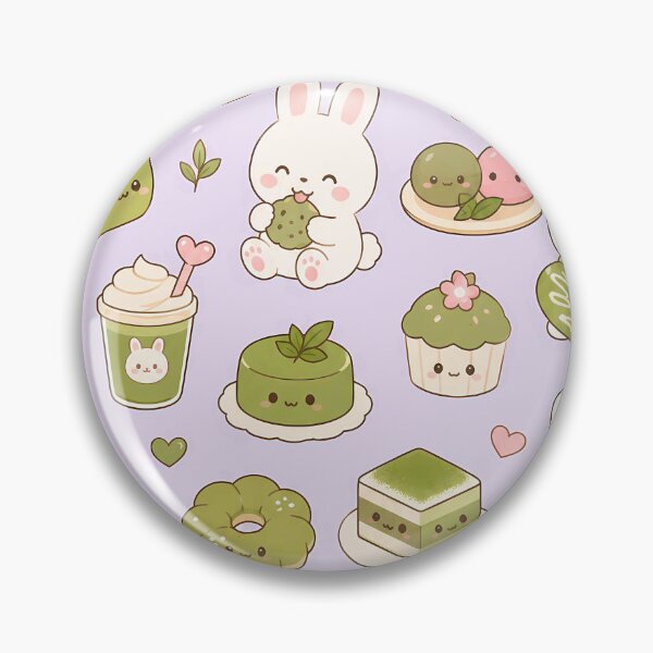 Item preview, Bunny Matcha Bakery Pattern designed and sold by Soft Berry Studio.