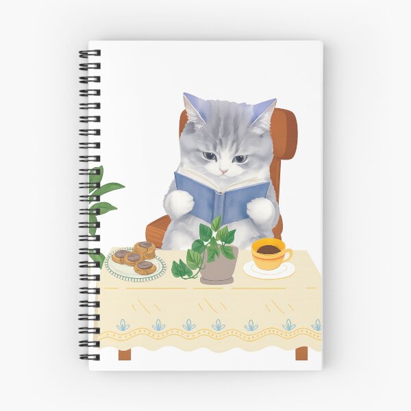 Item preview, Cute Cat Reading Book Vintage Aesthetic Graphic designed and sold by Novalovestudio.