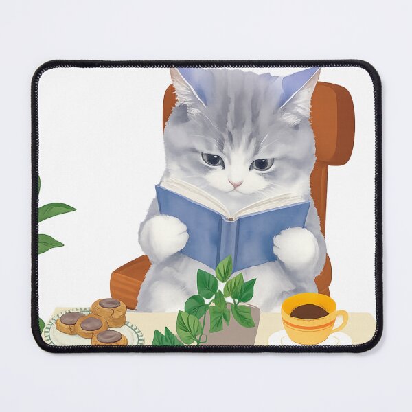 Item preview, Cute Cat Reading Book Vintage Aesthetic Graphic designed and sold by Novalovestudio.