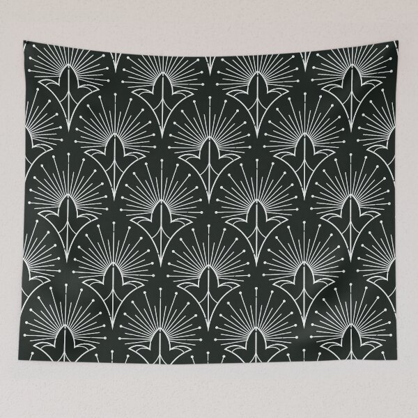 Item preview, Luxurious Art Deco Black And White Romantic Pattern  designed and sold by DEC02.