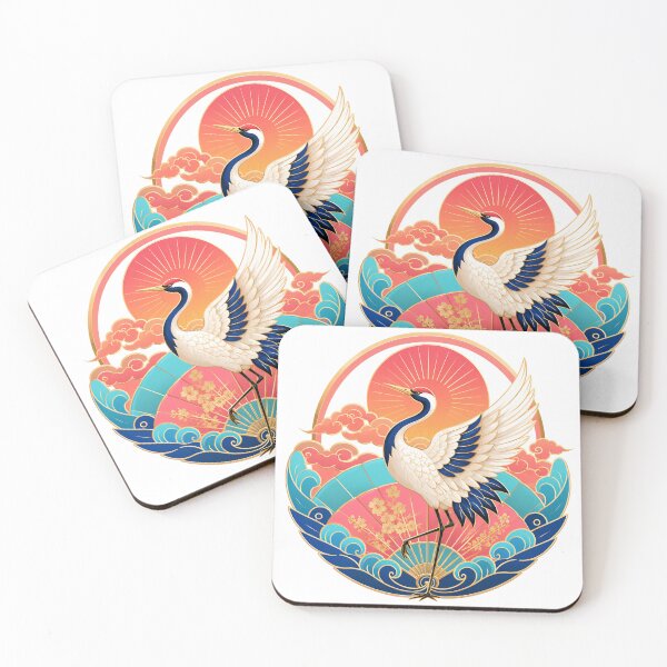 Item preview, Japanese Crane Sunrise designed and sold by syotos-ai.