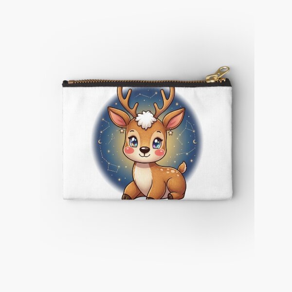 Item preview, Celestial Fawn: Cute Kawaii Space Deer with Magic Halo designed and sold by Stickivo.