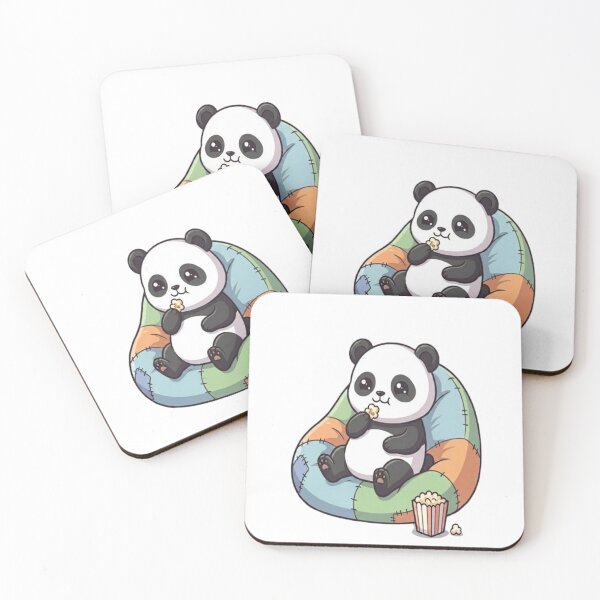 Item preview, Cute Panda Eating Popcorn Watching Movie designed and sold by Ella_Sketch.