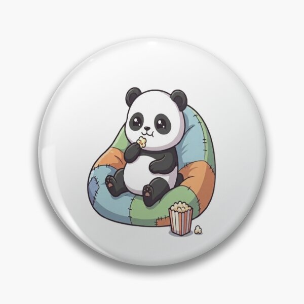 Item preview, Cute Panda Eating Popcorn Watching Movie designed and sold by Ella_Sketch.
