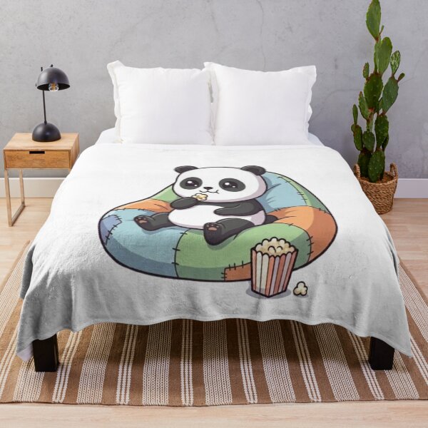 Item preview, Cute Panda Eating Popcorn Watching Movie designed and sold by Ella_Sketch.