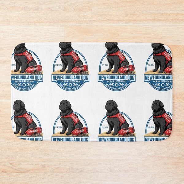 Item preview, Newfoundland Dog Ocean Lifeguard Rescue Buoy Swim designed and sold by PictoVibe.