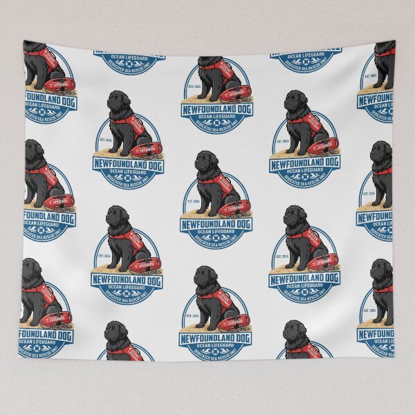 Item preview, Newfoundland Dog Ocean Lifeguard Rescue Buoy Swim designed and sold by PictoVibe.