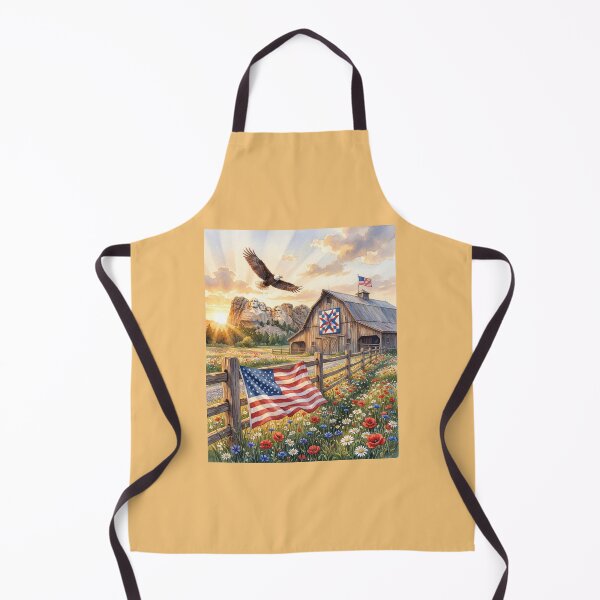 Item preview, Patriotic Barn Scene at Sunset designed and sold by amusefullife.