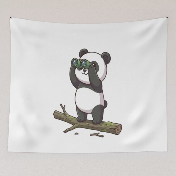 Item preview, Cute Panda Looking Through Binoculars designed and sold by Ella_Sketch.