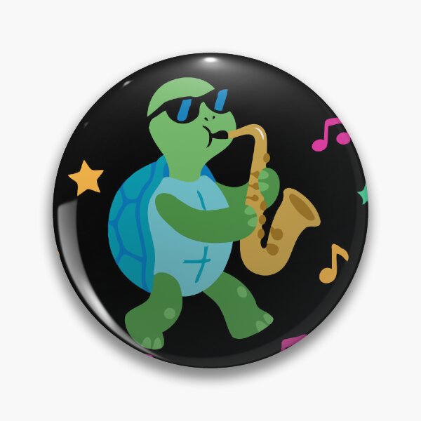 Item preview, Jazzy Turtle - Cute Pet Sticker Music Lover designed and sold by RedStreamStudio.