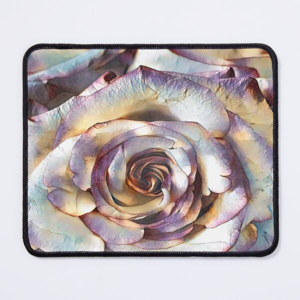 Item preview, Impressionist Vintage Lavender and Muted Gold Rose Macro Digital Painting designed and sold by BalkanBloom.