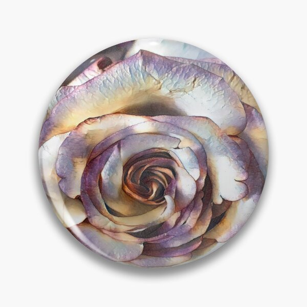 Item preview, Impressionist Vintage Lavender and Muted Gold Rose Macro Digital Painting designed and sold by BalkanBloom.
