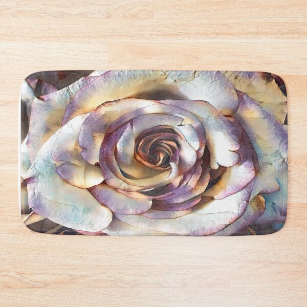 Item preview, Impressionist Vintage Lavender and Muted Gold Rose Macro Digital Painting designed and sold by BalkanBloom.