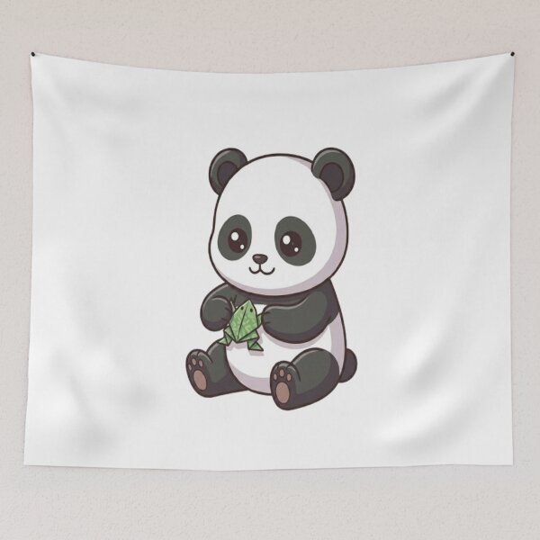 Item preview, Cute Panda Holding Origami Frog designed and sold by Ella_Sketch.