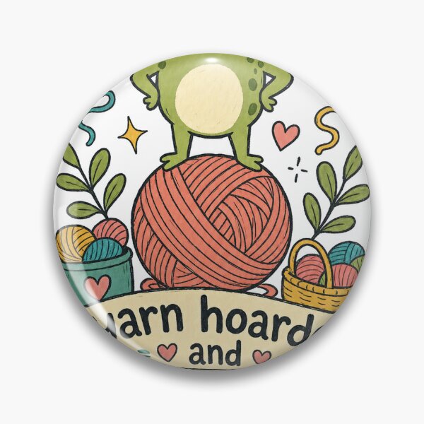 Item preview, Yarn Hoarder and Proud Frogger designed and sold by VisualArtsOasis.