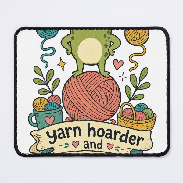 Item preview, Yarn Hoarder and Proud Frogger designed and sold by VisualArtsOasis.