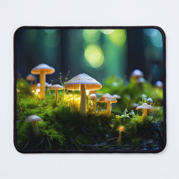 Item preview, Glow In The Dark Forest Mushroom Illustration designed and sold by BetweenForms.