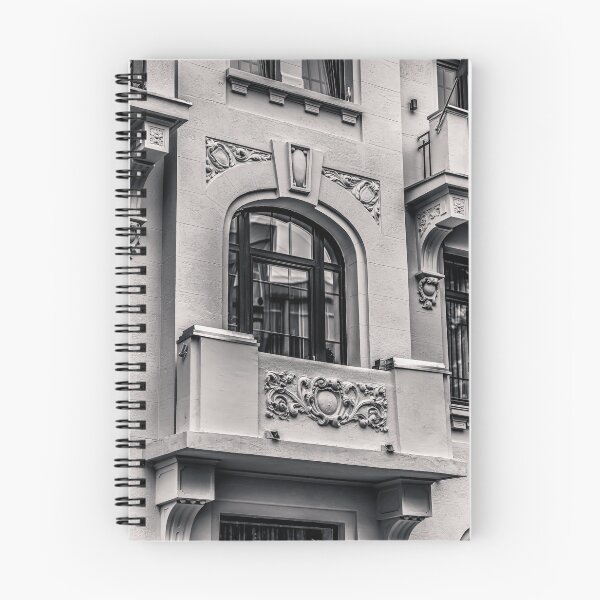 Item preview, Rococo Facade Detail — Black and White Architecture Photography designed and sold by Rabee Khalil Photography.