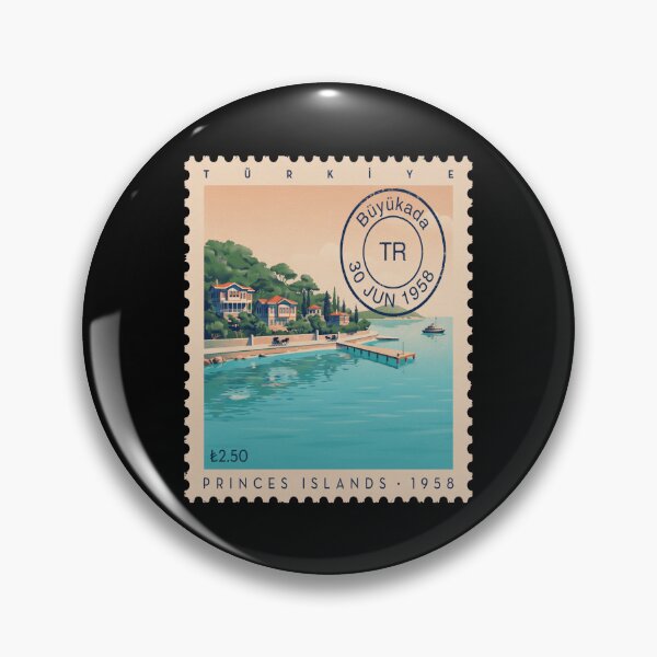 Item preview, Büyükada Istanbul Princes’ Islands Postage Stamp Sticker designed and sold by stickercuffs.