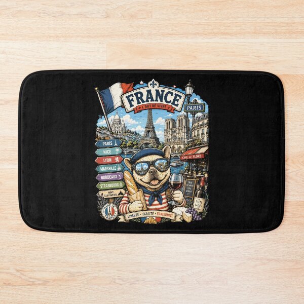 Item preview, France Paris Adventure French Bulldog designed and sold by AtuqStudio.