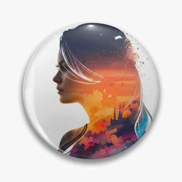 Item preview, Sunset Silhouette Woman Double Exposure Watercolor Art Girl with Little Panda in Snow Winter Illustration designed and sold by Hey! your search is end here.