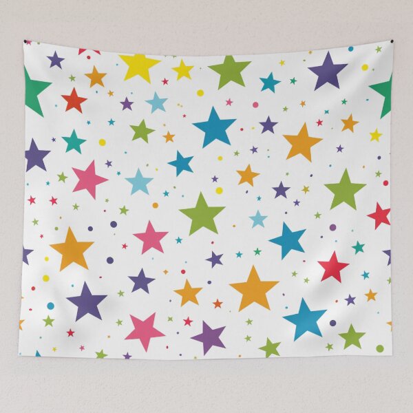 Item preview, Confetti Stars: Vibrant Multi-Colored Celebration Pattern designed and sold by LiveLearnCreate.
