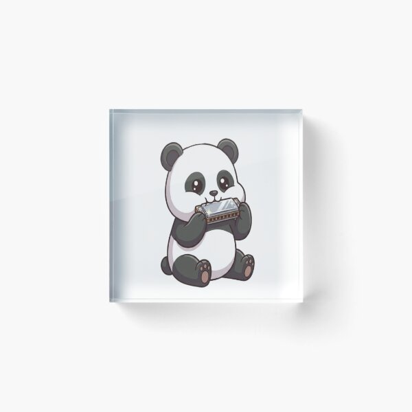 Item preview, Cute Panda Bear Playing Harmonica designed and sold by Ella_Sketch.