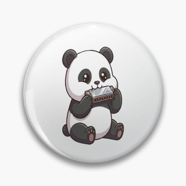 Item preview, Cute Panda Bear Playing Harmonica designed and sold by Ella_Sketch.