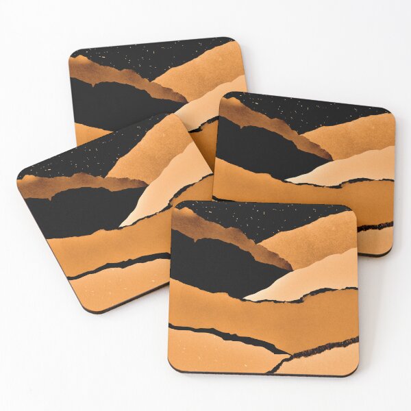 Item preview, Golden Sunrise Mountains Abstract Torn Deckled Textures designed and sold by DEC02.