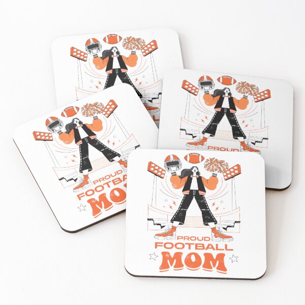 Item preview, Proud Football Mom Orange Game Day Cheer Design designed and sold by DariaOltes.
