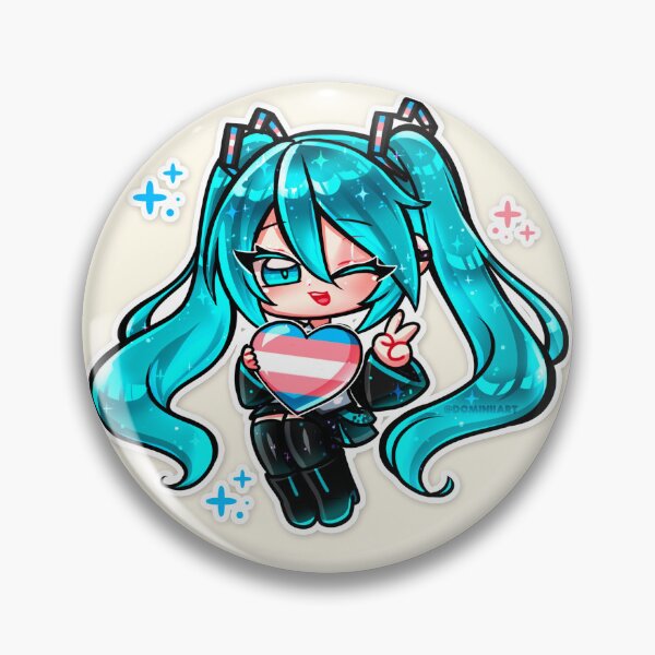 Item preview, Chibi Hatsune Miku - Transsexual flag LGBTQ+ Pride T-Shirt | Cute Anime Vocaloid Pride Heart Shirt | Kawaii Pastel Pride Tee, Unisex Graphic T-Shirt designed and sold by DominiiArt.